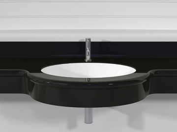 OVAL SMALL PLTOS - Wall-mounted custom Pietraluce® washbasin by Technova - view 3
