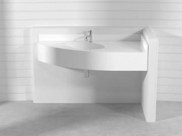 ROMA PLTRO - Wall-mounted corner Pietraluce® washbasin by Technova - view 3