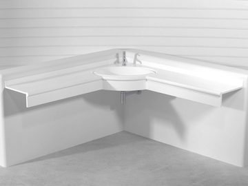 ROSSARI ANGLE PLTRA - Wall-mounted custom Pietraluce® washbasin by Technova - view 2