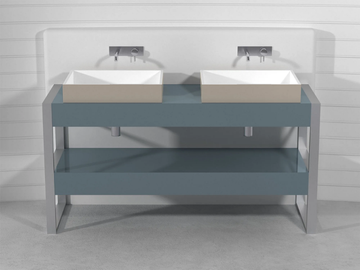 SQUARE CONSOLLE LCTC2 - Double Pietraluce® console sink by Technova - view 3