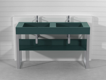 SQUARE DOUBLE CONSOLLE LCTQ2 - Double Pietraluce® console sink by Technova - view 3