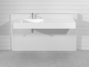 SQUARE PLTQU - Custom Pietraluce® washbasin with integrated countertop by Technova - view 2