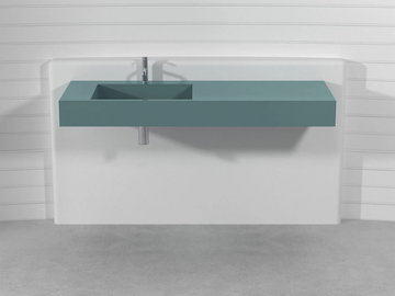 SQUARE PLTQU - Custom Pietraluce® washbasin with integrated countertop by Technova - view 3