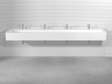 MODULO 4 PLTM4 - Wall-mounted Pietraluce® washbasin by Technova - view 2