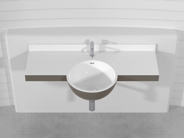 SFERA PLTS1 - Wall-mounted Pietraluce® washbasin by Technova - view 2