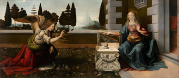 ANNUNCIAZIONE - LEONARDO DA VINCI - Contemporary style fabric wallpaper by Tecnografica - view 3
