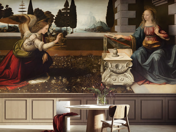 ANNUNCIAZIONE - LEONARDO DA VINCI - Contemporary style fabric wallpaper by Tecnografica - view 2