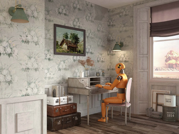 BETH - Nonwoven wallpaper with floral pattern by Tecnografica - view 2