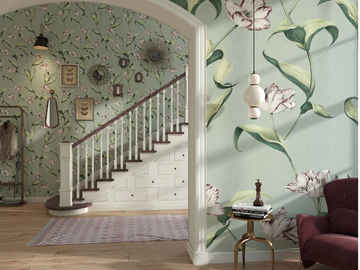CORDELIA - Nonwoven wallpaper with floral pattern by Tecnografica - view 2