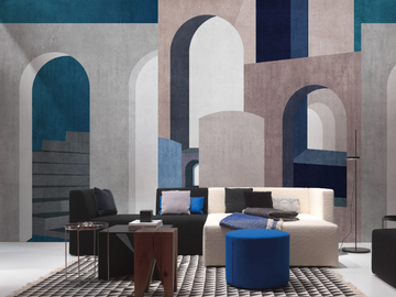 ELEANOR - Geometric nonwoven wallpaper by Tecnografica - view 2