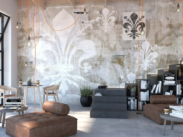 GIGLIO FIORENTINO - Motif panoramic nonwoven wallpaper by Tecnografica - view 2