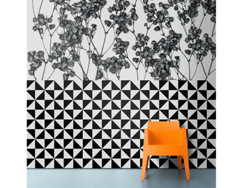 ANTITESI - FIORI CHECK - Washable wallpaper by Texturae - view 2