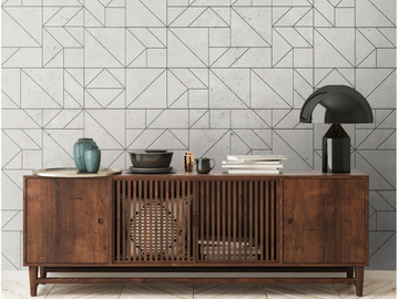 FRANK - Motif geometric wallpaper by Texturae - view 2