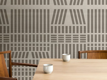 KARIBU CROSS - Geometric washable wallpaper by Texturae - view 2