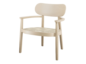 119 F - Cane work and bentwood lounge chair by Thonet - view 3