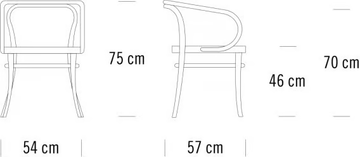 209 - Chair with cane work seat by Thonet - view 3