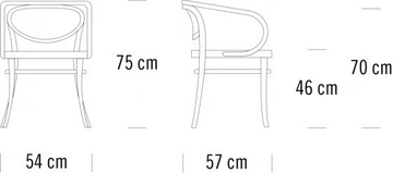 210 R - Chair with seat and backrest in cane work by Thonet - view 3