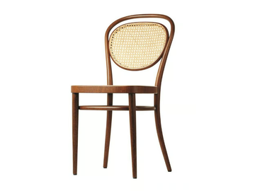 215 R - Wooden chair with seat and backrest in cane work by Thonet - view 3