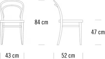 214 P - Upholstered solid wood chair by Thonet - view 3