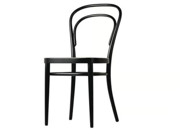 214 - Wood chair with cane work seat by Thonet - view 2