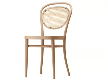 215 R - Wooden chair with seat and backrest in cane work by Thonet - view 2