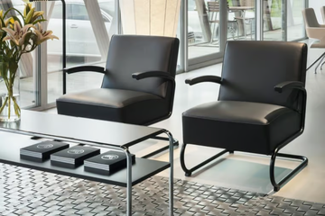 B 10/1 - Rectangular low coffee table with integrated magazine rack by Thonet - view 3