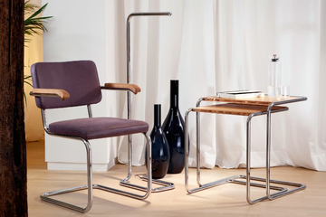 B 97 Pure Materials - Steel and wood side table by Thonet - view 3