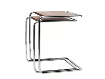 B 97 Pure Materials - Steel and wood side table by Thonet - view 2