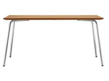 S 1040 - Rectangular steel and wood garden table by Thonet - view 2