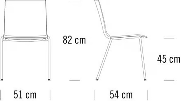S 161 - Stackable plastic chair by Thonet - view 3