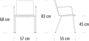 S 162 F - Stackable plywood chair with armrests by Thonet - view 3