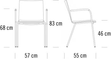 S 162 SPF - Stackable plywood chair with armrests by Thonet - view 3