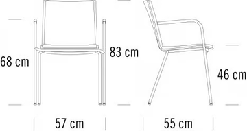 S 166 PF - Stackable upholstered chair with armrests by Thonet - view 3