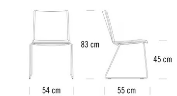 S 182 PST - Sled base upholstered chair by Thonet - view 3