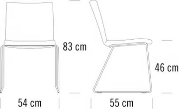 S 182 PVST - Sled base upholstered chair by Thonet - view 3