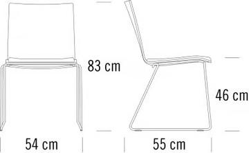 S 182 SPST - Sled base plywood chair by Thonet - view 3