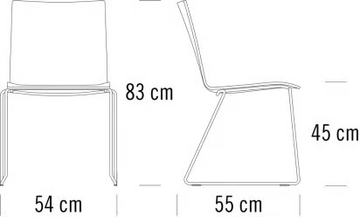 S 182 ST - Stackable sled base chair by Thonet - view 3