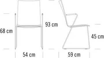 S 184 FST - Sled base chair with armrests by Thonet - view 3