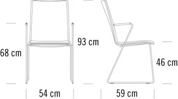 S 184 PFST - Sled base upholstered chair with armrests by Thonet - view 3
