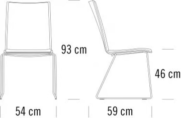 S 184 PST - Sled base upholstered chair by Thonet - view 3