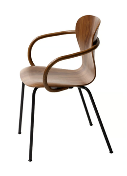 S 220 F - Stackable wooden chair with armrests by Thonet - view 3