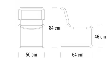 S 33 N - Cantilever mesh chair by Thonet - view 3