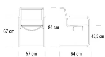 S 34 N - Cantilever mesh chair with armrests by Thonet - view 3