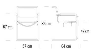 S 34 N Thonet All Seasons cushion - Cantilever fabric garden chair with armrests by Thonet - view 3
