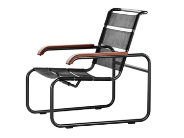 S 35 N Thonet All Seasons - Sled base mesh easy chair with armrests by Thonet - view 2