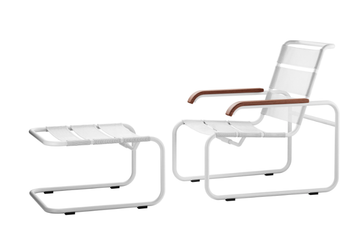 S 35 N Thonet All Seasons - Sled base mesh easy chair with armrests by Thonet - view 3