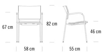 S 360 PFST - Stackable upholstered chair with armrests by Thonet - view 3