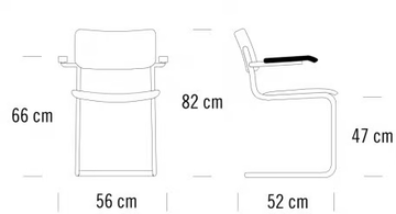 S 43 PVF - Cantilever upholstered chair with armrests by Thonet - view 3