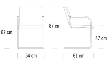 S 55 PF EVO - Cantilever upholstered chair with armrests by Thonet - view 3