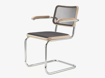 S 64 N - Cantilever mesh chair with armrests by Thonet - view 3
